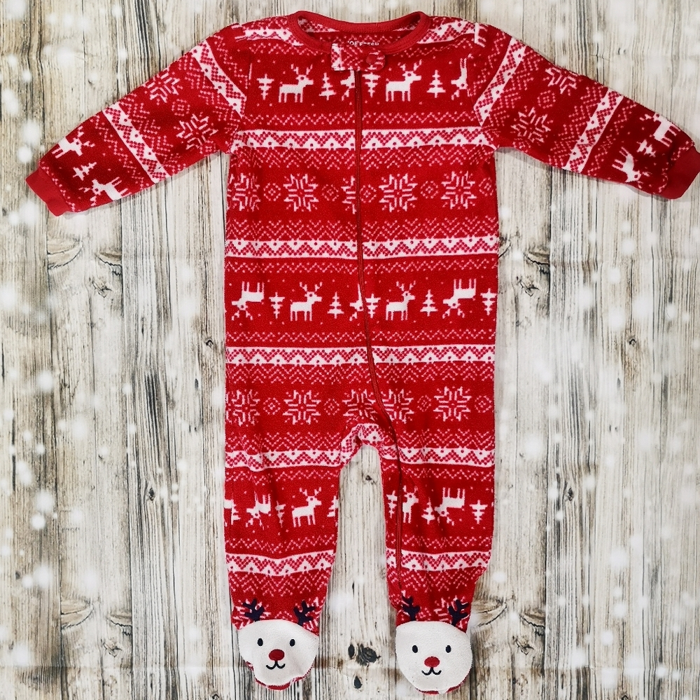 🎄 Christmas Fleece Sleeper; 6-12 Months